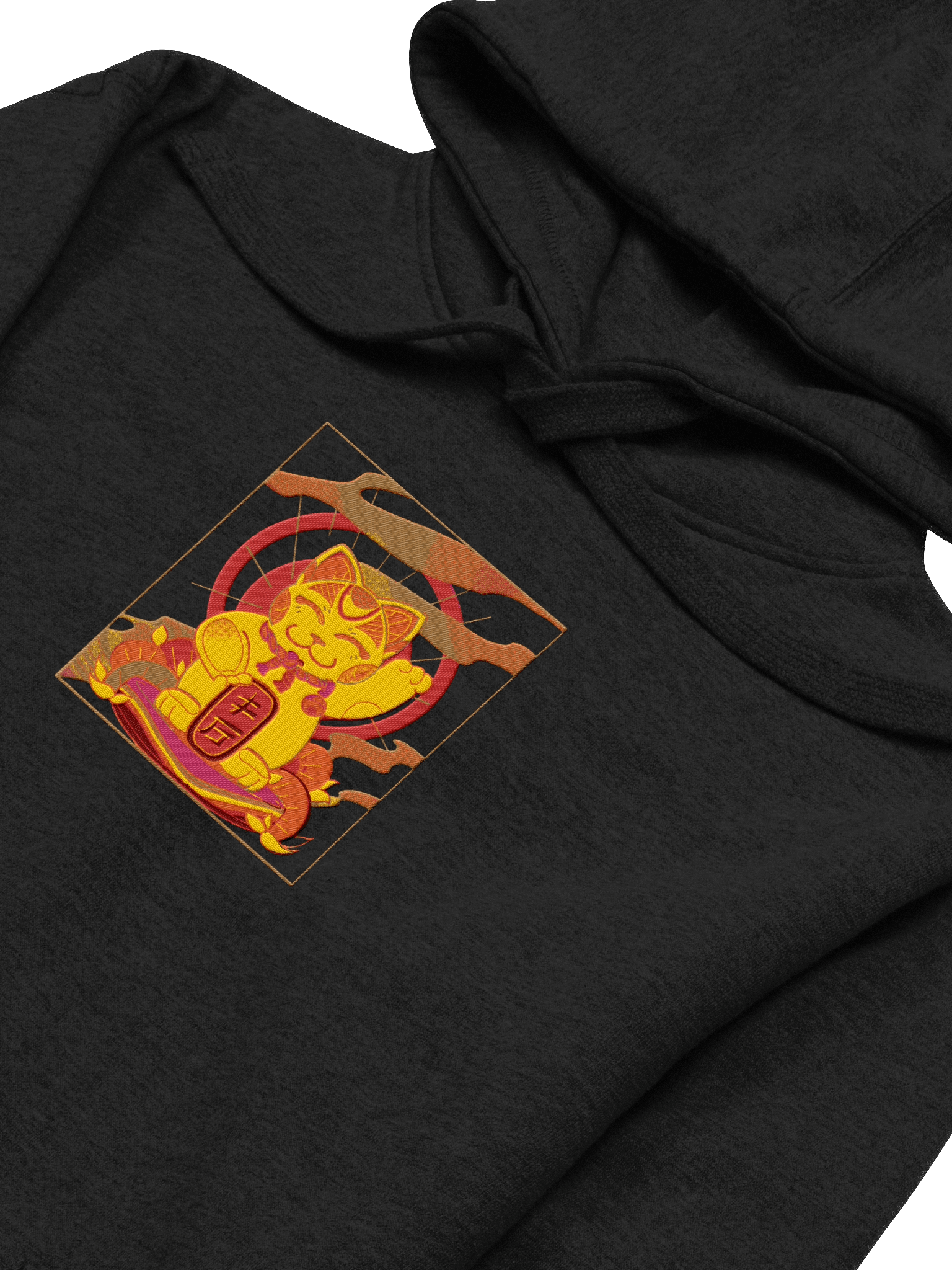 Fortune Cat Hoodie Embroidery product image (1)