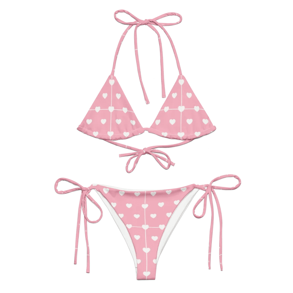 Pastel Heart Seamless Pattern String Bikini - v6 product image (2)