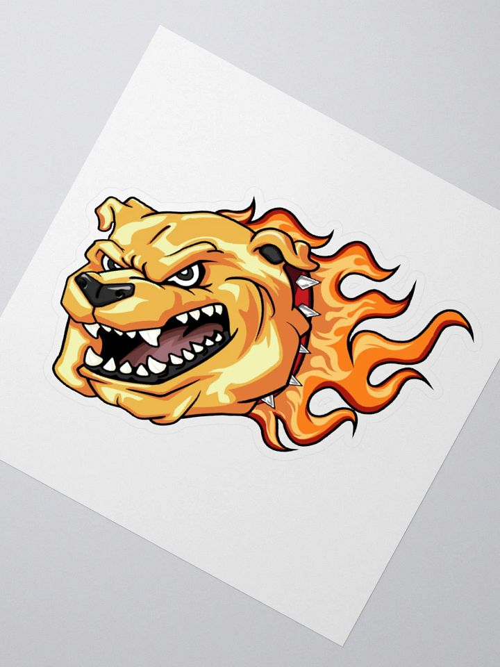Angry Flaming Bulldog Sticker product image (4)