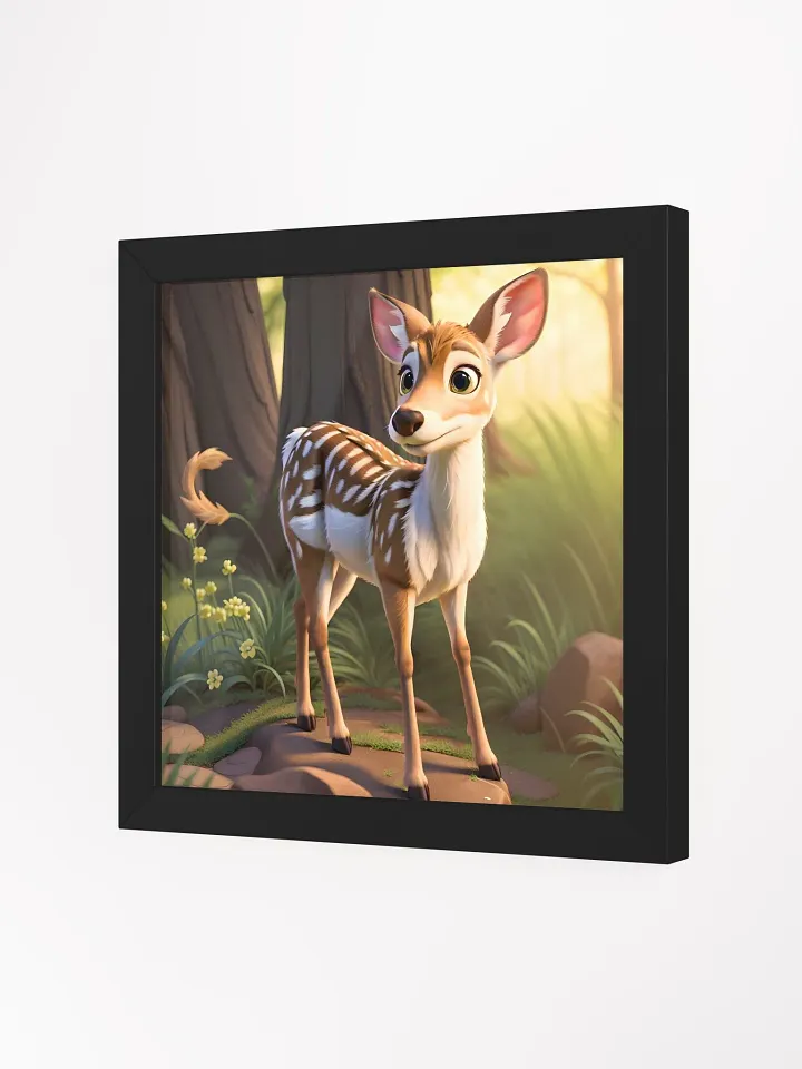 Endangered Species - Mexico - White Tailed Deer Eco-Friendly Ayous Wood Framed Poster product image (2)