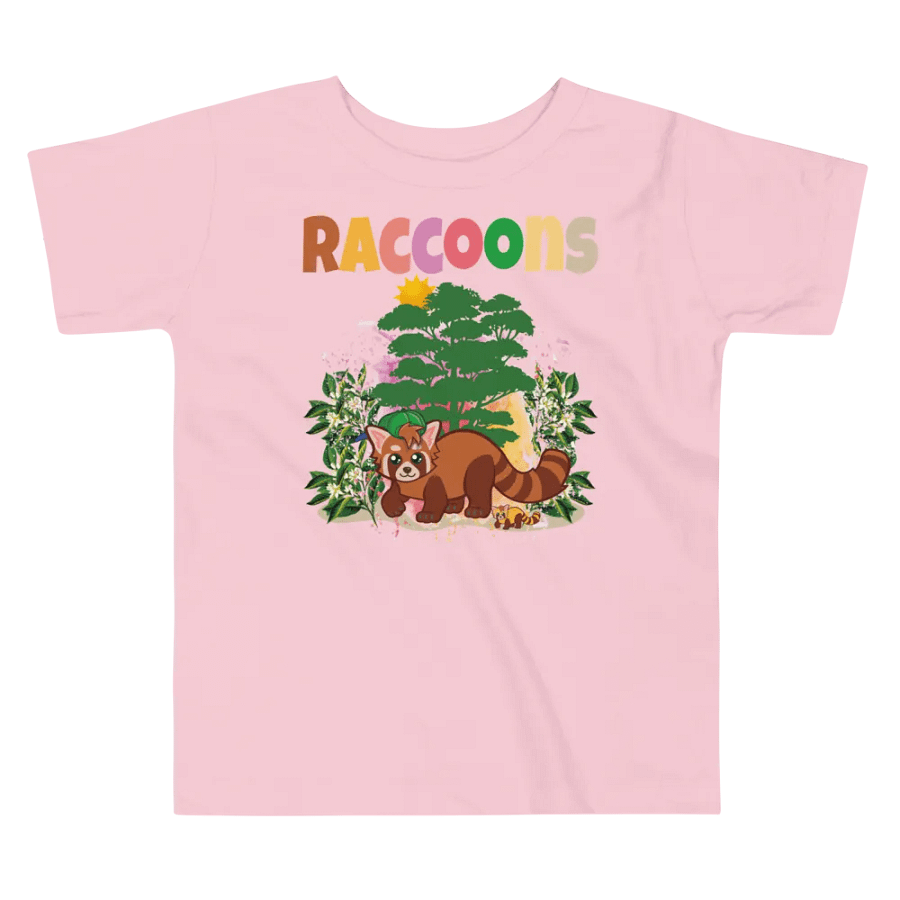 Raccoons Colorful Funny Cute Bella +Canvas Toddler T-Shirt – Funny Shirt, Best Gift for Kids product image (4)