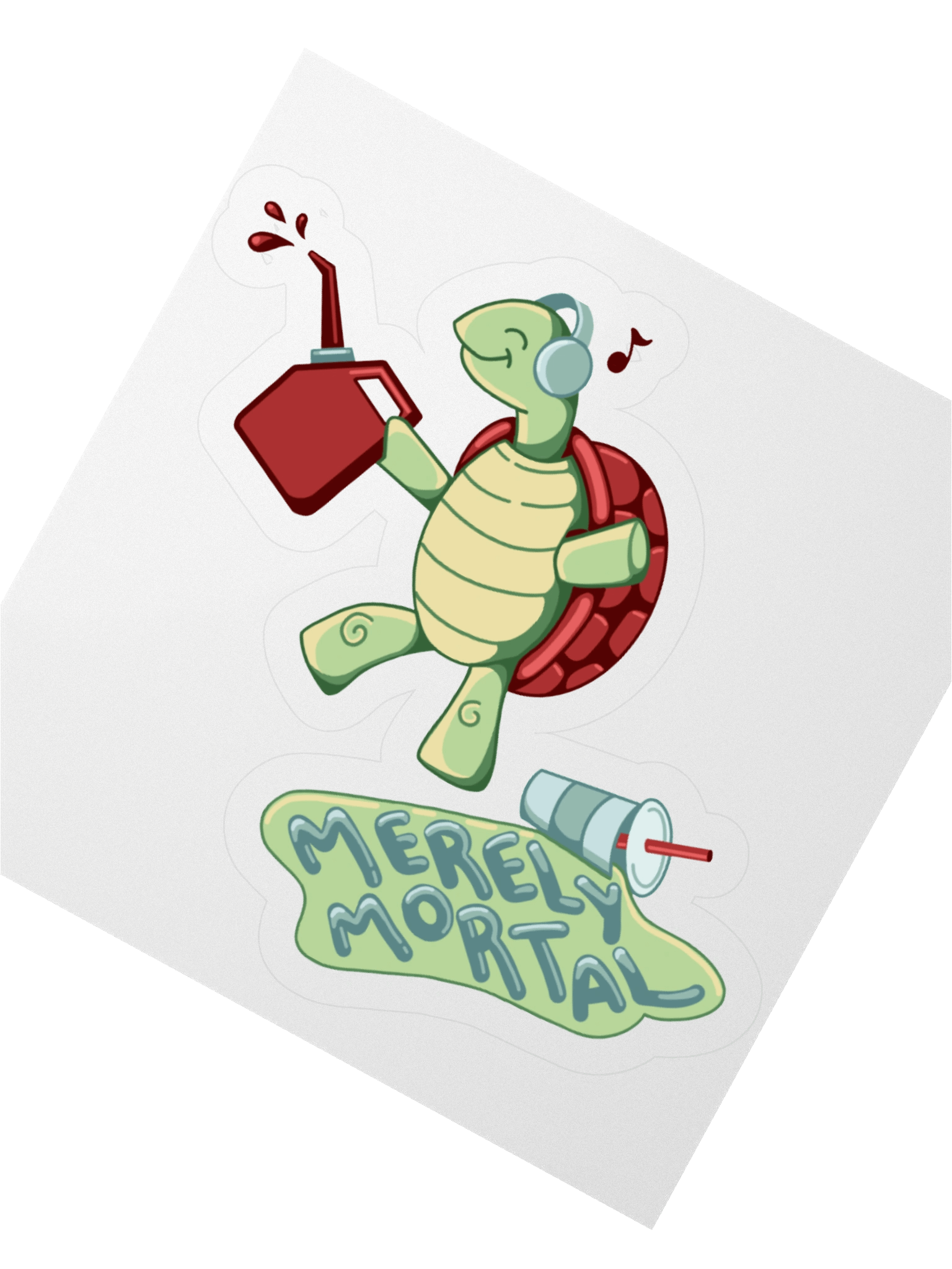 Exclusive: Merely Mortal Dancing Gas Station Turtle Stickers Stickers product image (2)