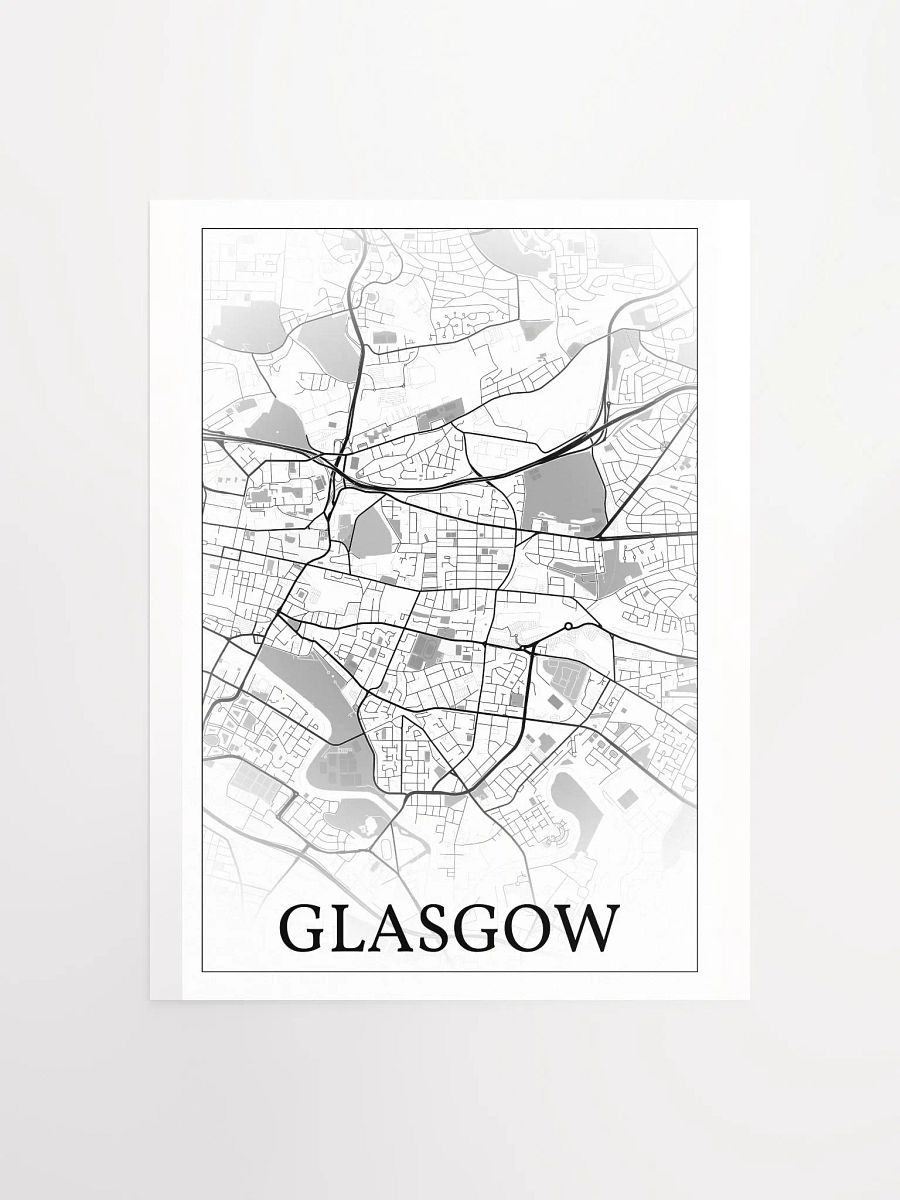 Glasgow, Scotland, city map print product image (1)