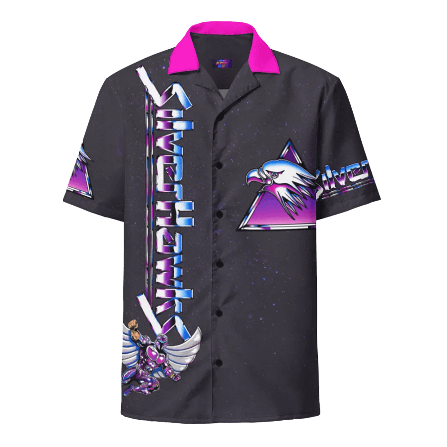 SilverHawks Retro Tribute Hawaiian Button up product image (1)
