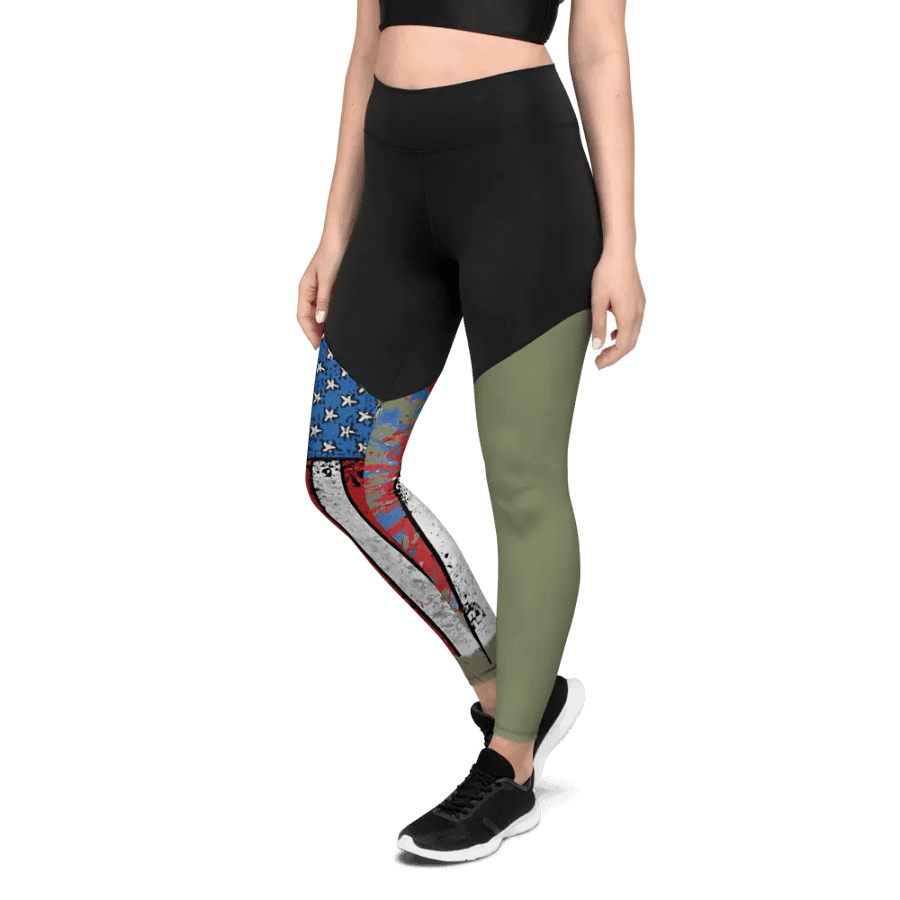 Stars & Stripes Splatter Split leggings product image (4)
