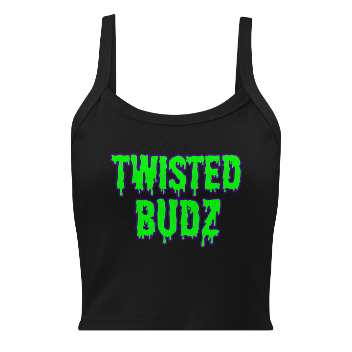 Twisted Budz Weird Weedy Women’s Black Tank Top, 420 Stoner Summertime Cannabis Shirt, Pothead Punk Rock Reefer Green Ganja Goth Beach Style product image (1)