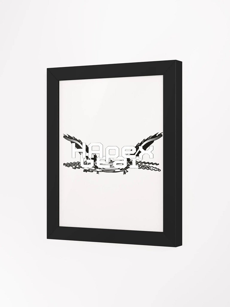 Framed - High-Quality Matte Poster - Embroidered - White HApex Gear White Logo product image (3)