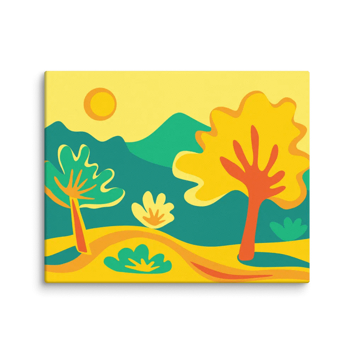 Sunlit Serenity Canvas - Abstract Landscape No. 9 product image (1)