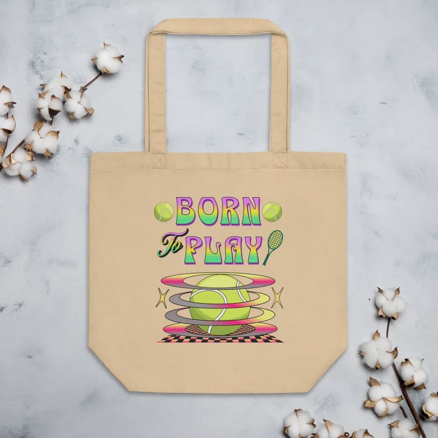 Born to Play Tennis Eco Tote product image (3)