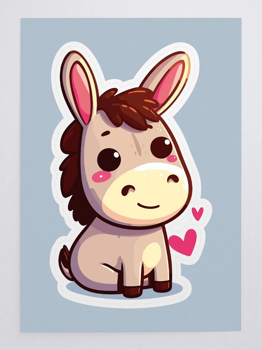 Affectionate Donkey Kiss Cut Sticker Sheet product image (3)