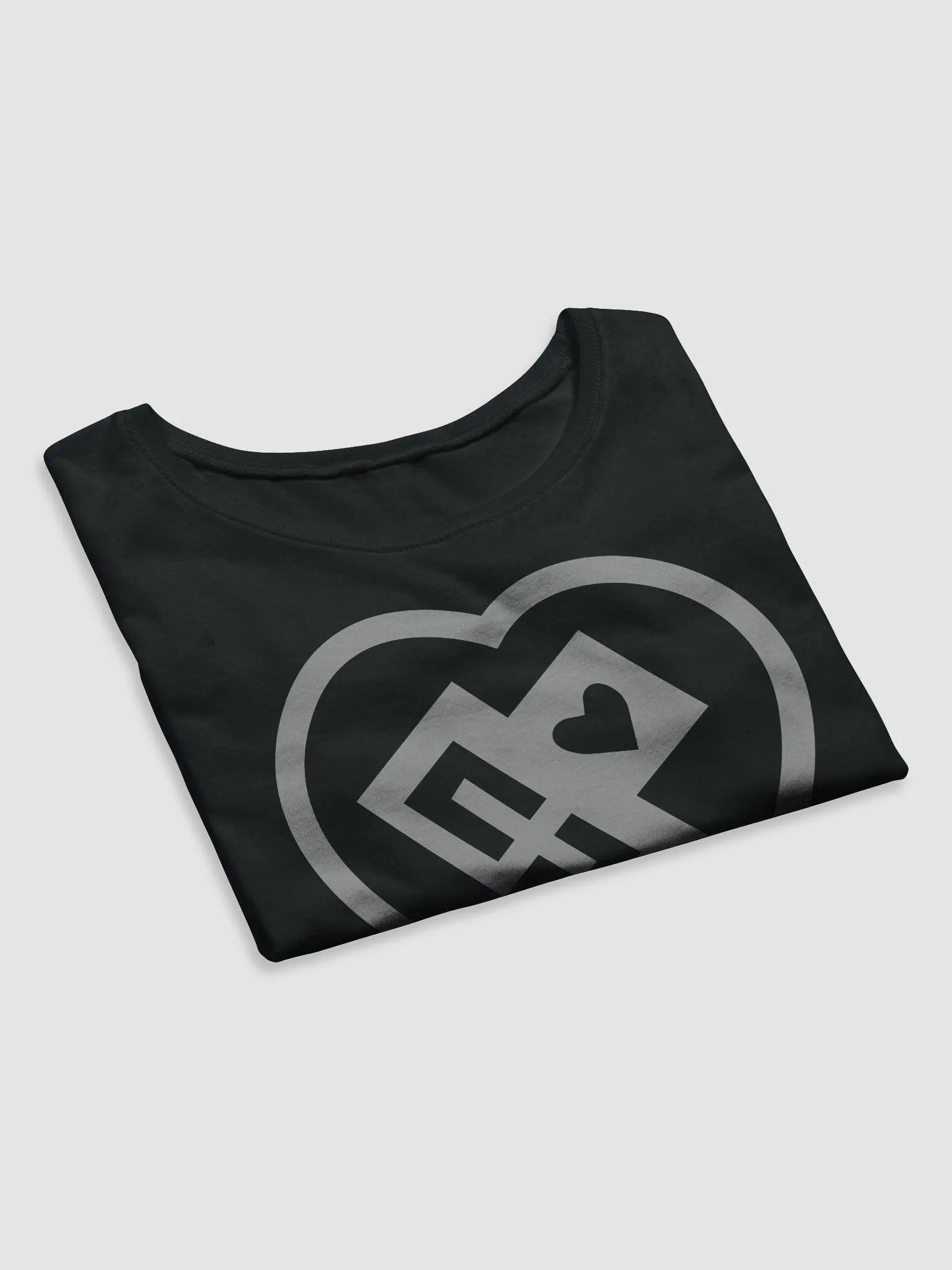 OptimusProcrastinus HeartChip in Heart Cropped T-Shirt (Grey) product image (21)
