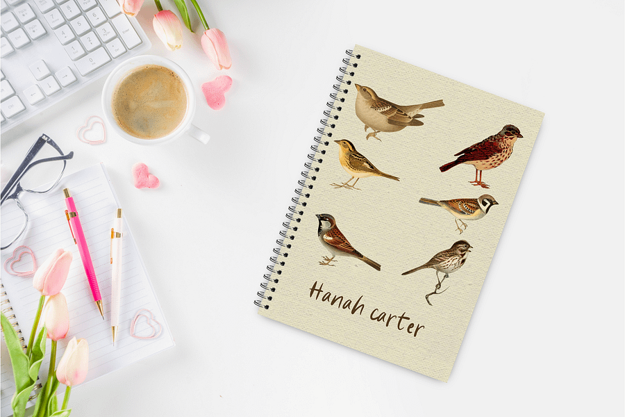 Sparrow: Notebook Cover Canva Template product image (7)