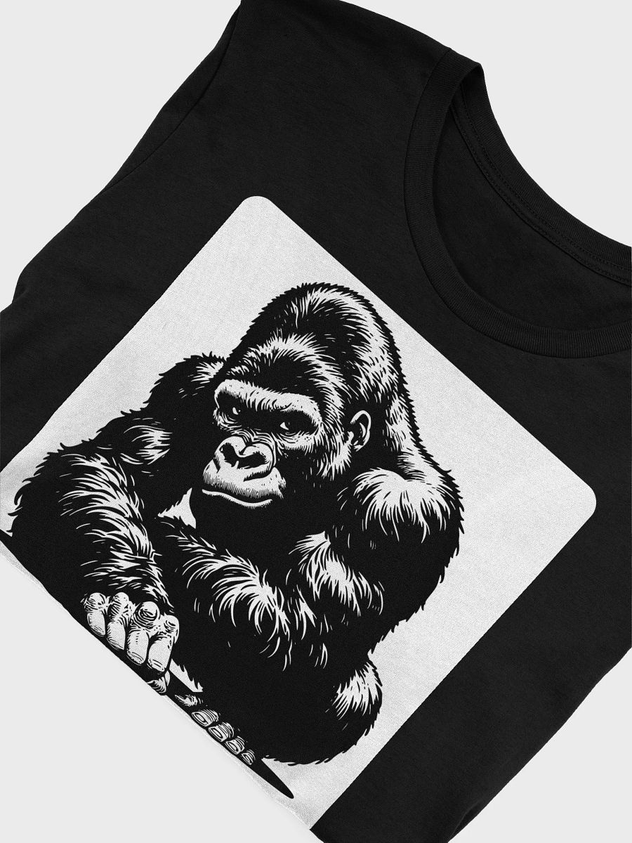 Leaning Gorilla "UNDEFEATED" Black & White Tee | Bella + Canvas 3001 Unisex Shirt product image (44)