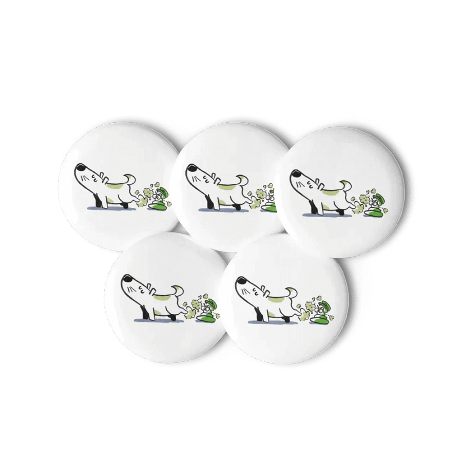 Just a Pup Poop | Set of 5 Pin Buttons product image (2)
