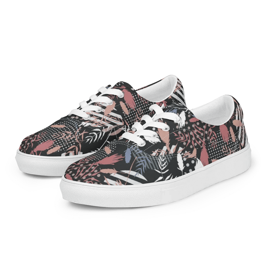 Floral Abstract Bliss Lace-Up Canvas Shoes product image (6)