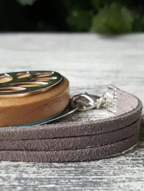 Gray Faux Suede Bracelet | Handmade Accessory for Bellabeat Leaf Urban & Ivy product image (1)