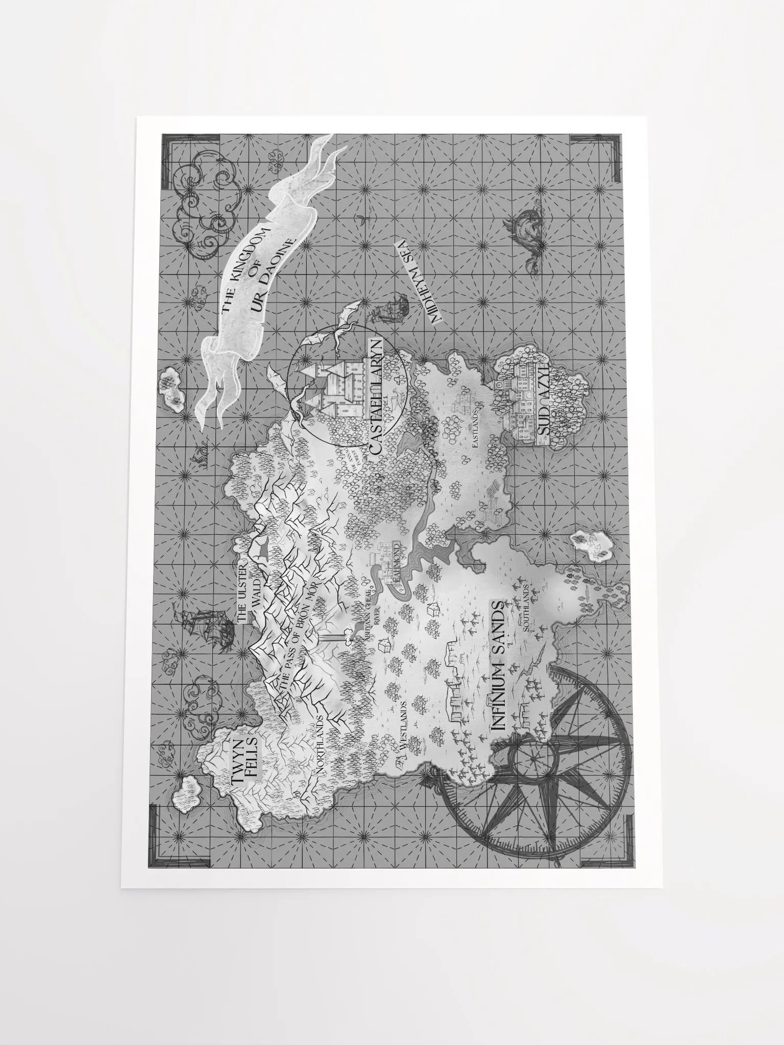 Map of Ur Daoine Art Print product image (1)