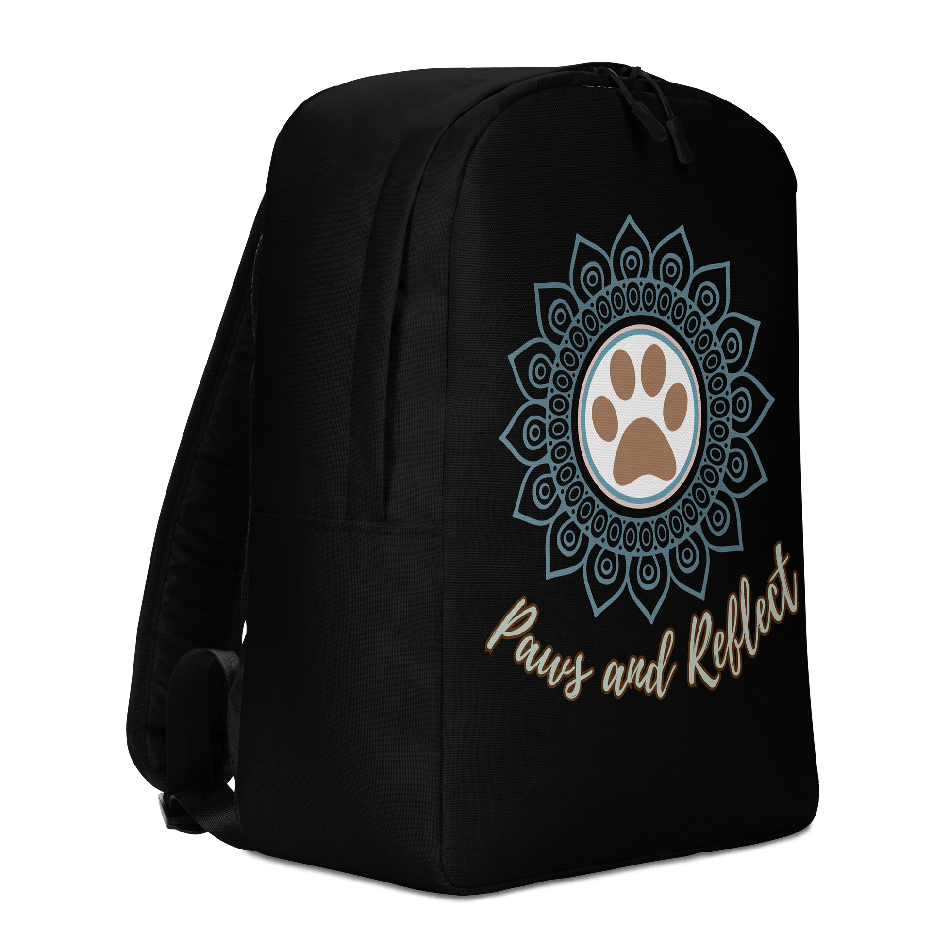 Paws and Reflect Mandala Paw Print Minimalist Yoga Backpack product image (3)