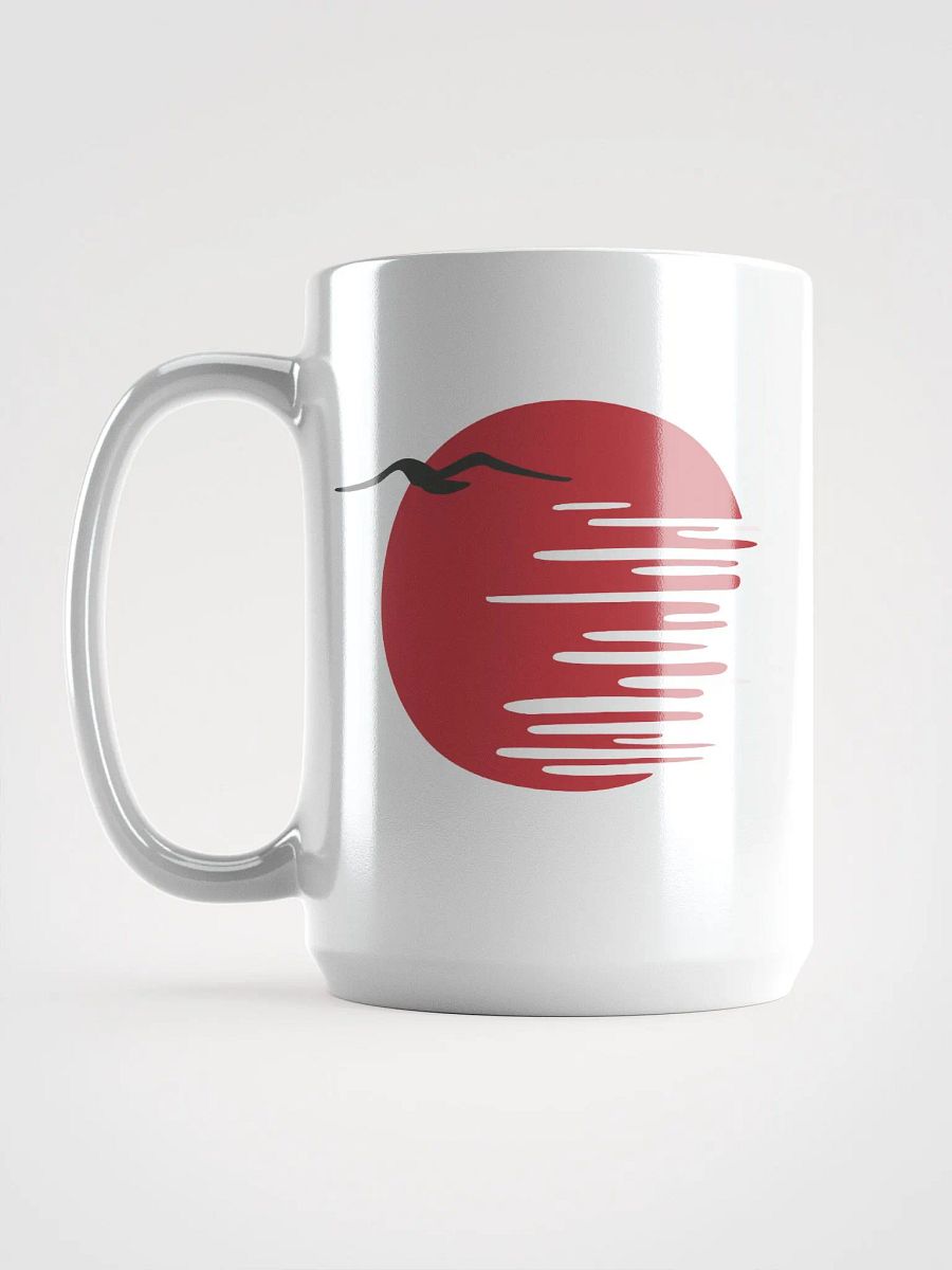 Japanese Art Abstract Sunshine and bird Pattern Mug product image (6)