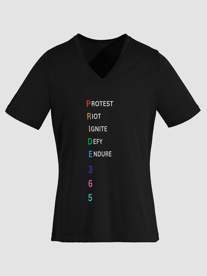 Pride 365 (protest, riot, ignite, endure) Relaxed V-Neck Tee product image (1)