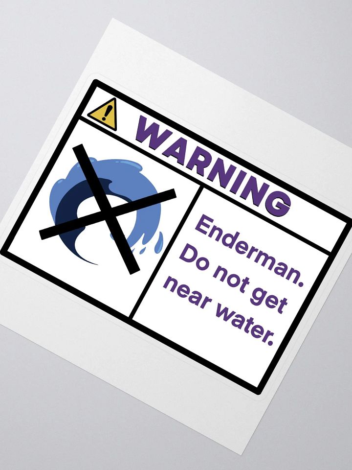 WARNING: Enderman Sticker product image (2)