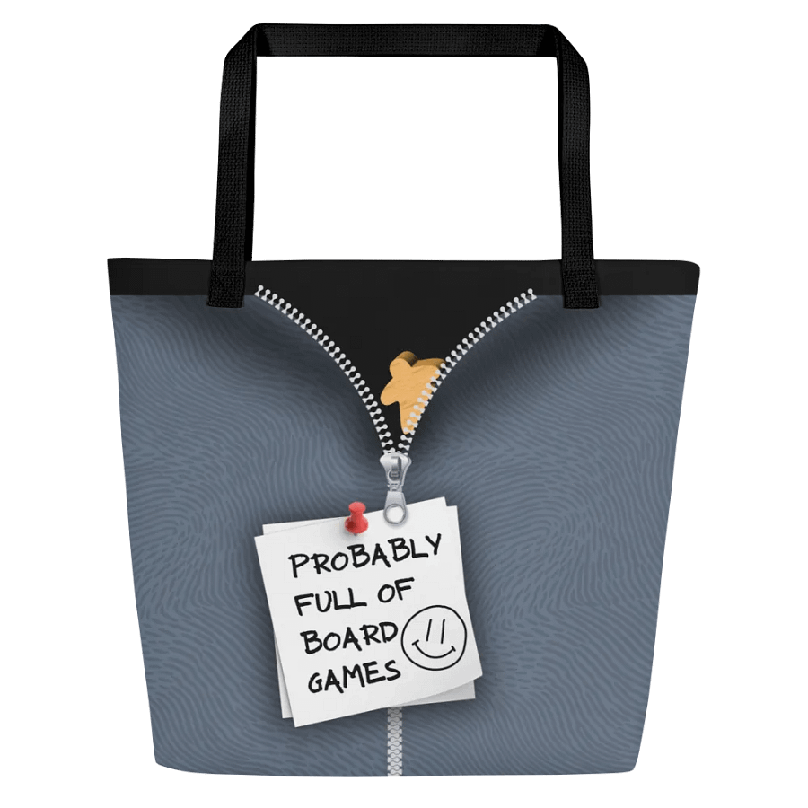 3D Peeking Meeple Shoulder Tote Bag for Board Gamers - Probably Full of Board Games product image (2)