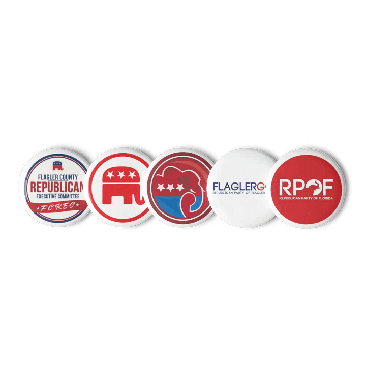 Flagler County Republican Executive Committee Button Set (5-Pack) product image (1)