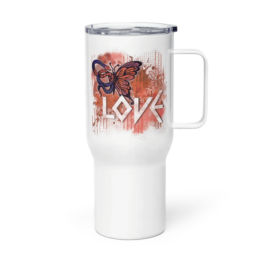 Love Soft Grunge Snake Butterfly Travel Mug w/ Handle product image (4)