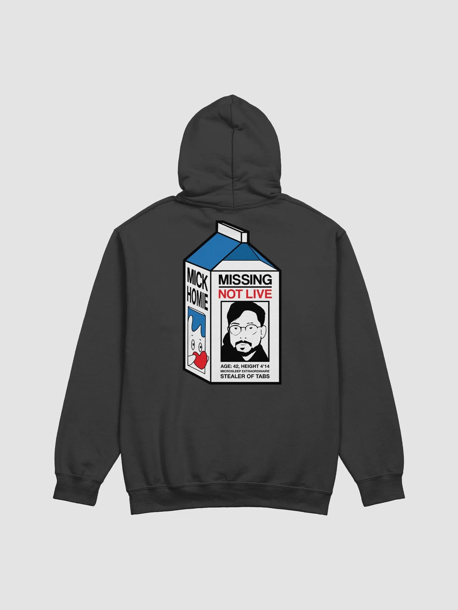 MISSING NOT LIVE HOODIE (BLACK) product image (2)