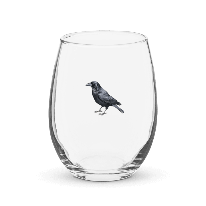 Prestige Crow Stemless Wine Glass - Motif II product image (1)