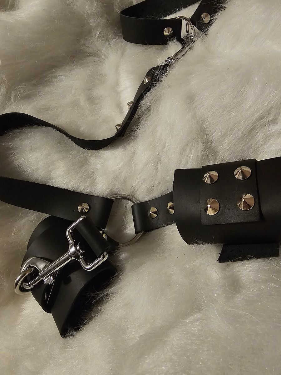 A Pair of Hand Crafted Leather Cuffs product image (10)