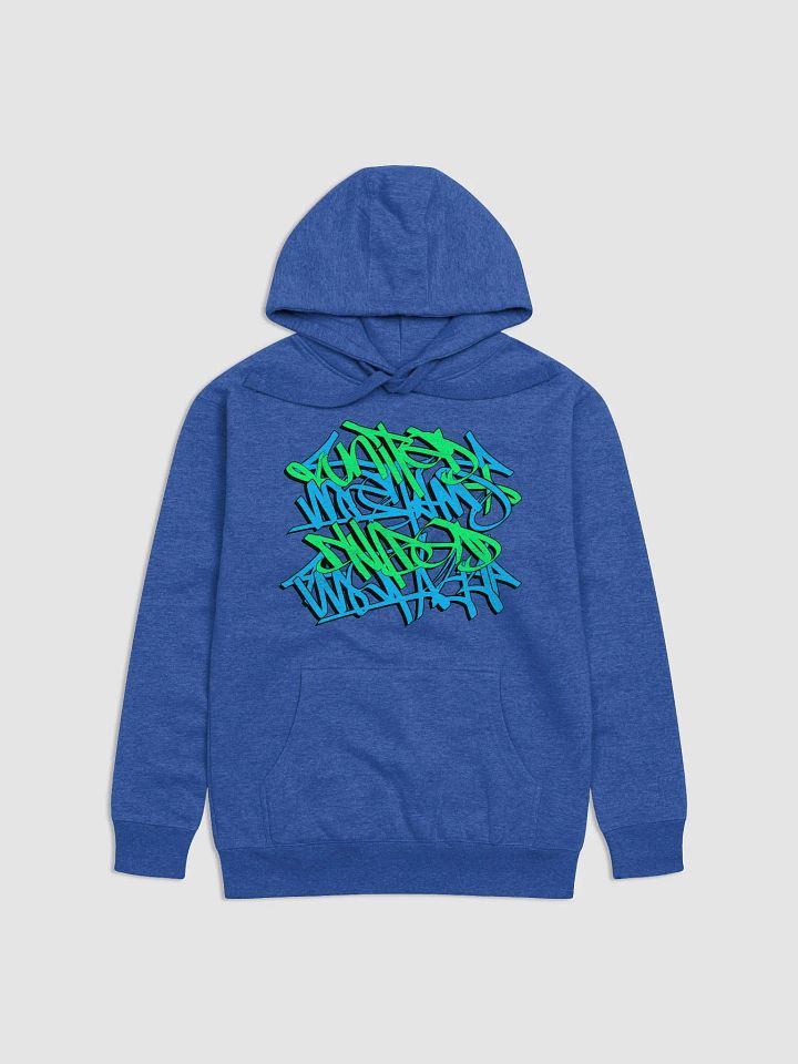 United We Stand, Divided We Fall (green and blue graffiti), Hoodie 03 product image (1)