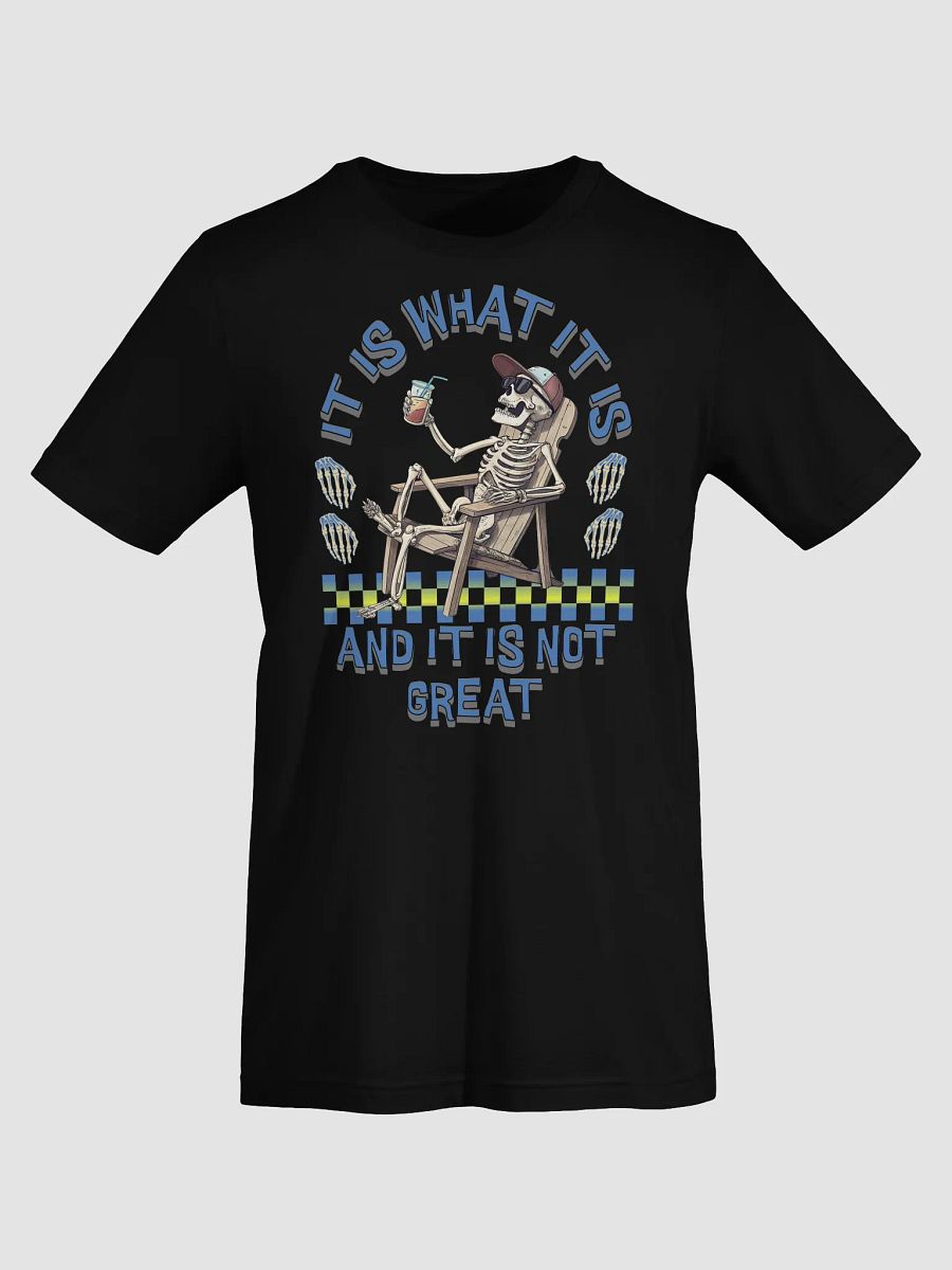 It Is What It Is And It Is Not Great Skeleton Chill Lounge Tee product image (3)