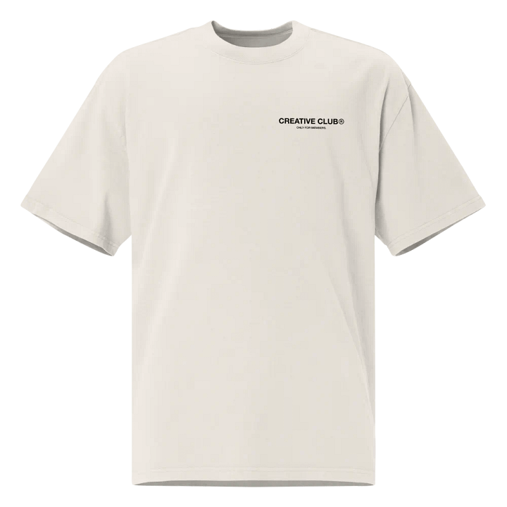 Oversized Creative Club Faded Bone T-Shirt product image (1)