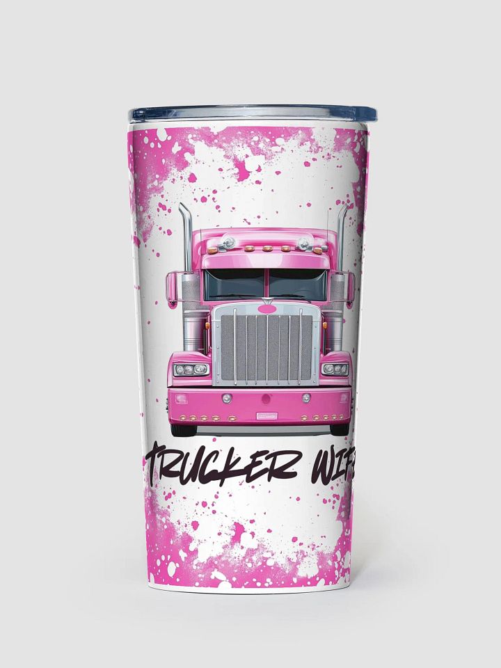 Trucker Wife Pink Semi-Truck Tumbler product image (1)