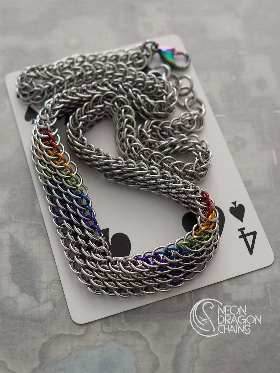 Electric Dragonscale Necklace / Rainbow Chrome OOAK product image (2)