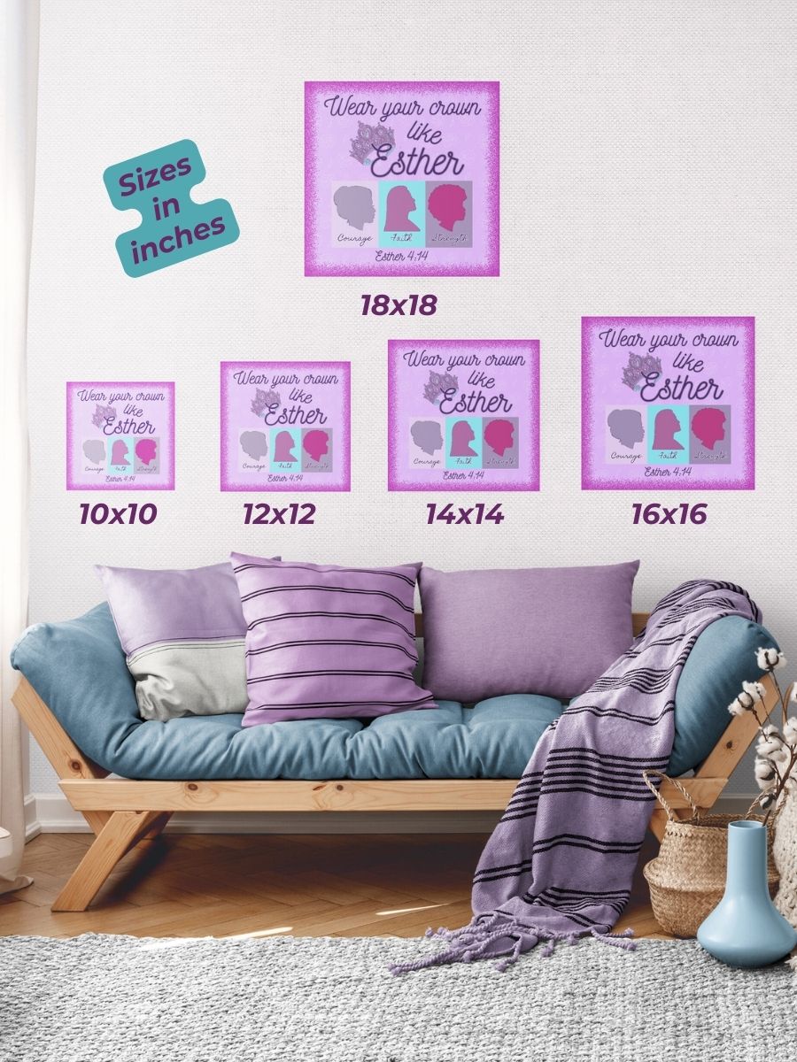 Wear Your Crown Like Esther Inspirational Purim Poster product image (2)