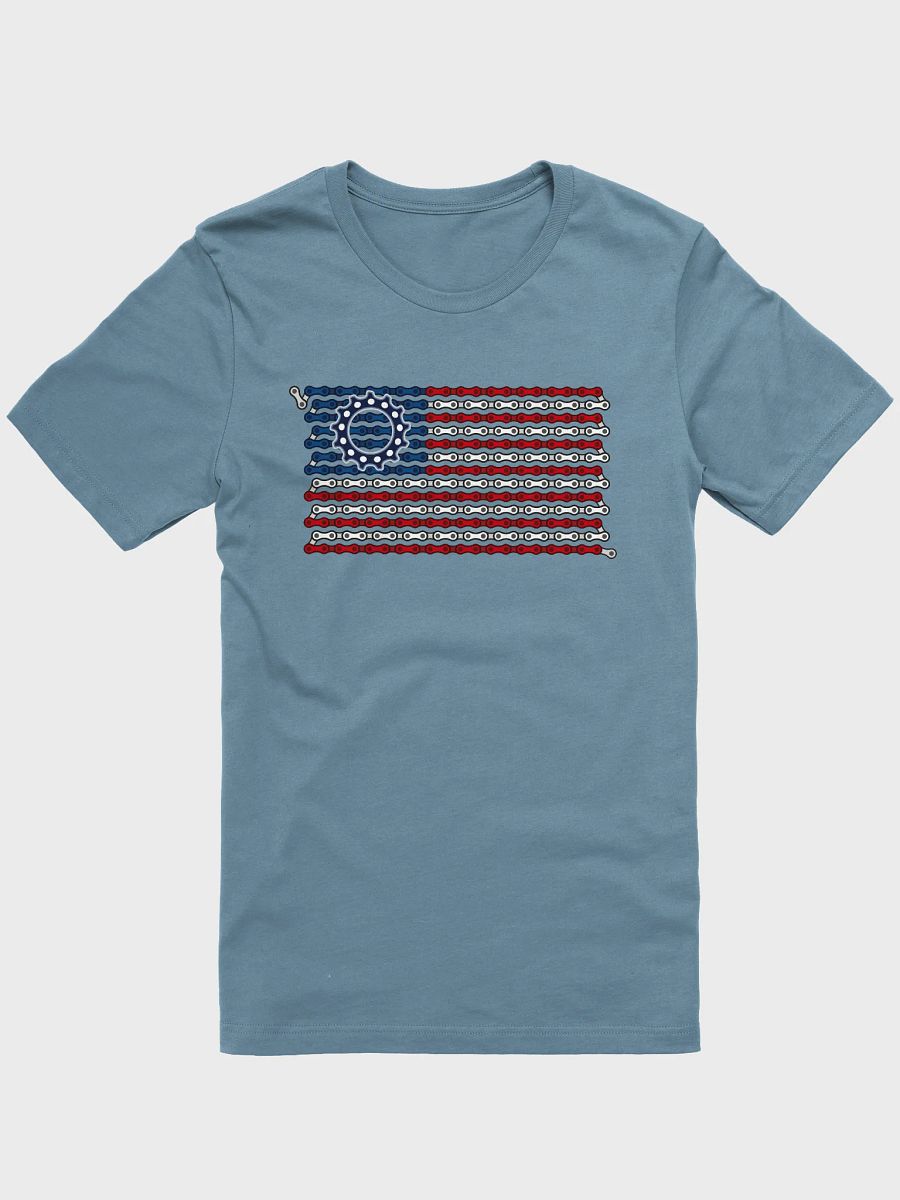 USA Betsy Ross Bike Chain Flag on Dark Color Supersoft Tee product image (1)