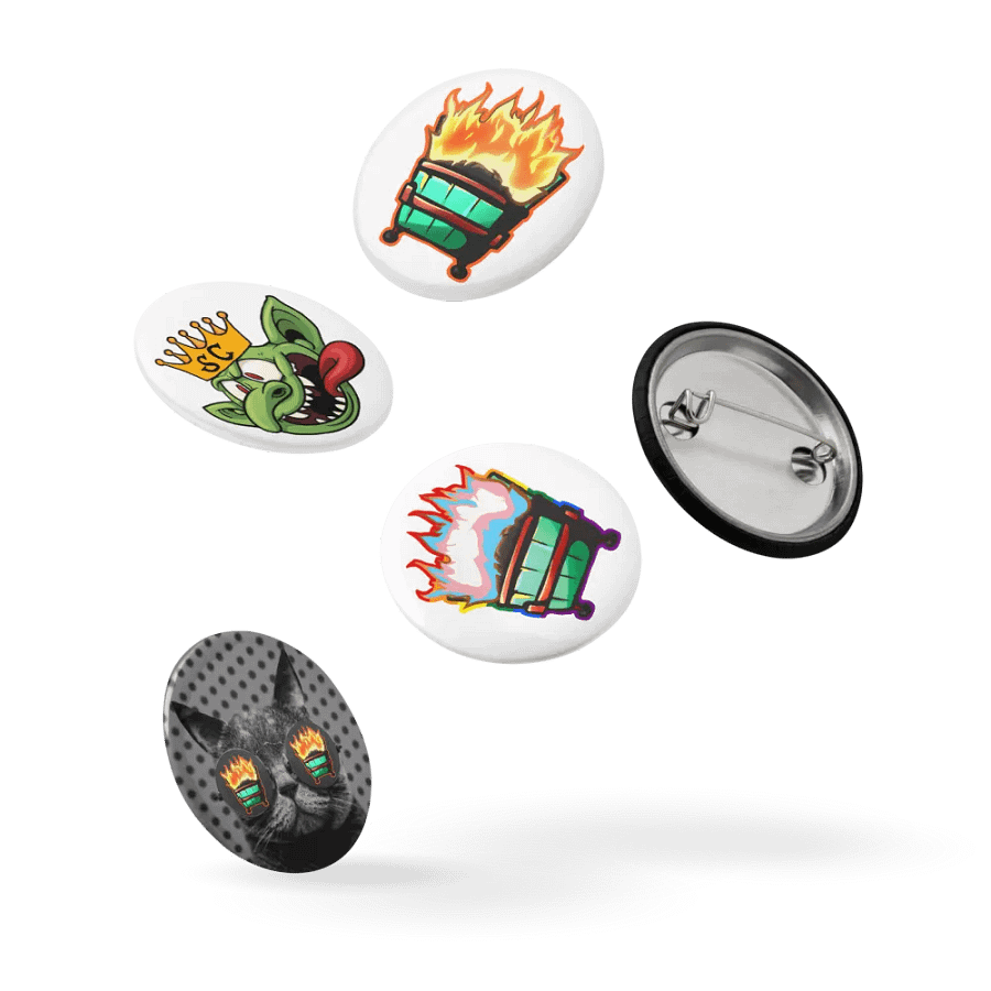 Dumpster Fire buttons product image (14)
