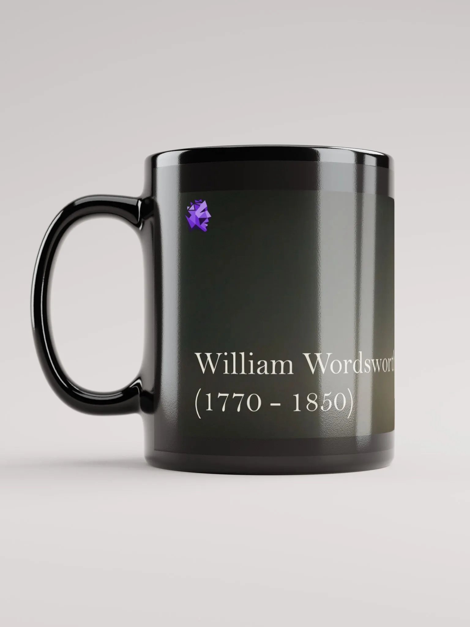 William Wordsworth Portrait Black Mug product image (11)