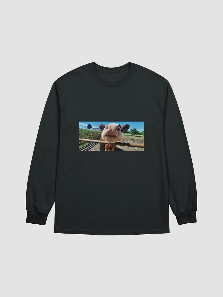 Moo-inificent Cow Portrait Long Sleeve Tee product image (10)