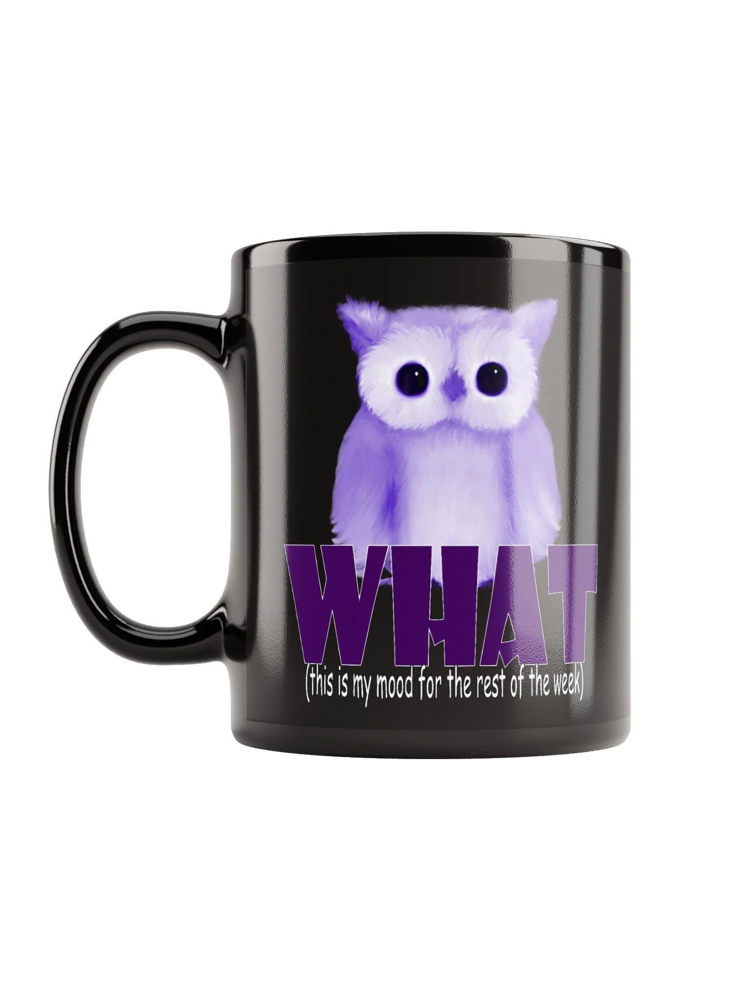 Mood Owl Black Glossy Mug product image (12)