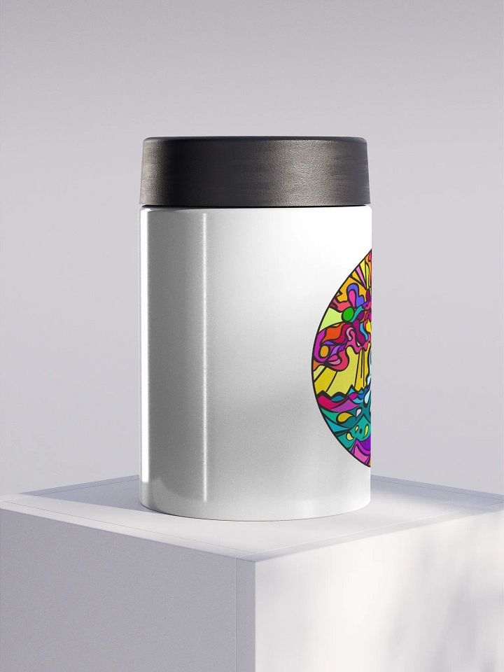 Vibrant Swirl Stainless Steel Koozie - Wave at Sunset product image (1)