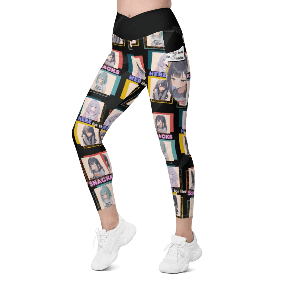 Anime Snack Squad All-Over Crossover Leggings with Pockets product image (12)