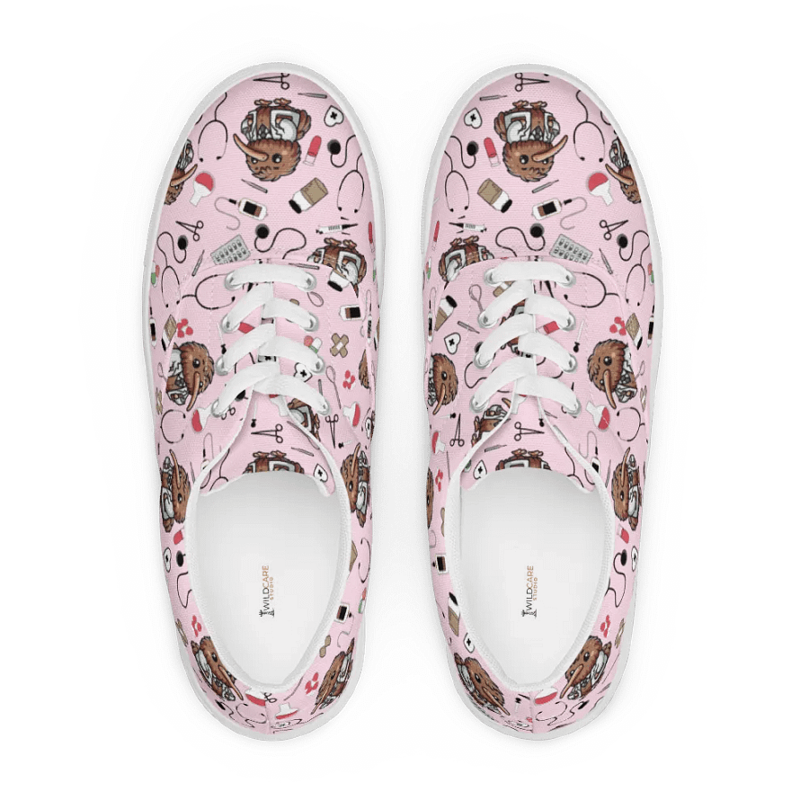 Cute Medical Kiwi Lace-up Canvas Shoes (Pink) product image (5)