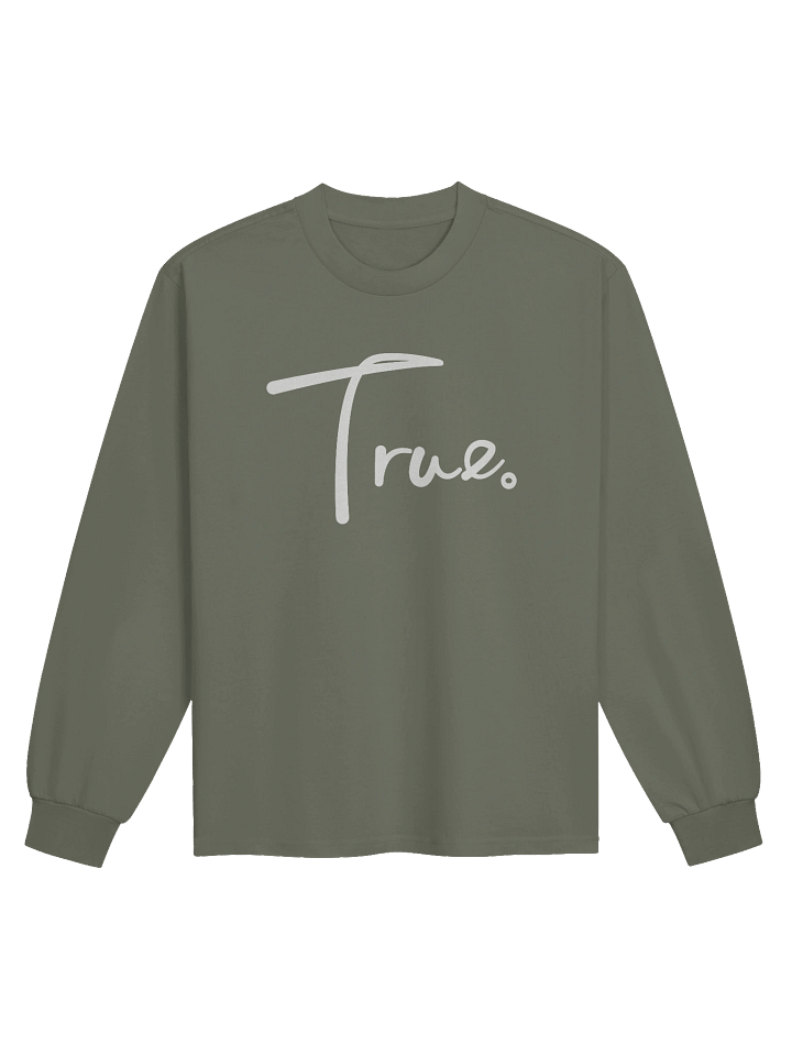 Volume Long Sleeve — in Cypress + Whisper White (Oversized/Unisex) product image (1)