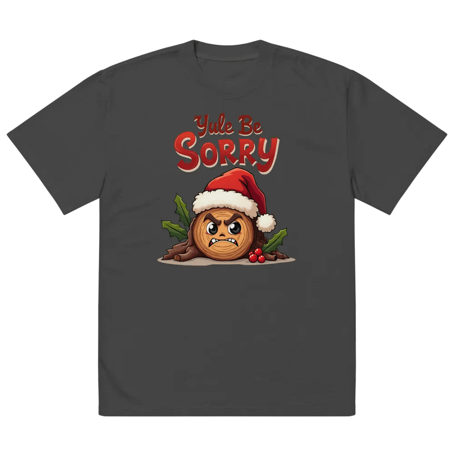 Angry Yule Log Oversized Tee product image (5)