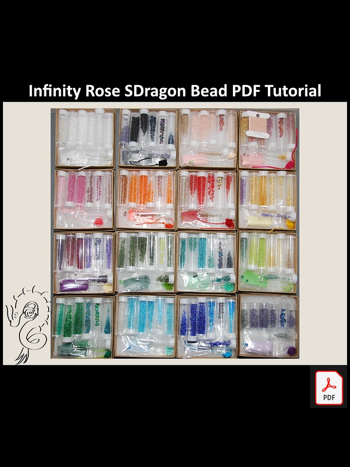 Sarenadia's Infinity Rose SDragon Bead Tutorial for Kits (Digital PDF) product image (1)