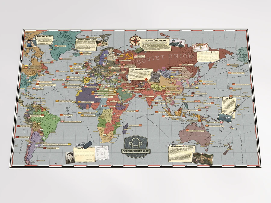 Ultimate WW2 Infographic Map | Unframed Poster product image (2)