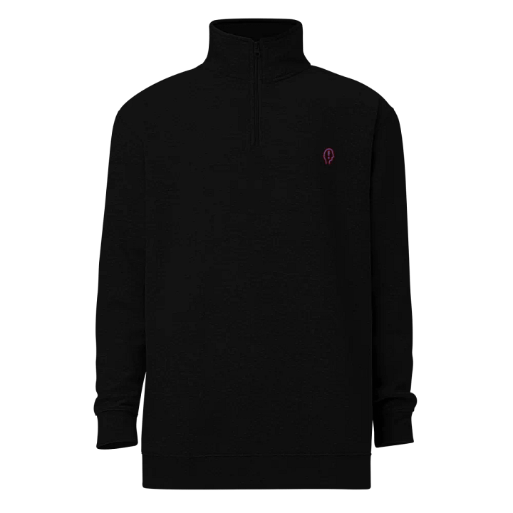 EXCLAIMING MENTALLY (grape design) embroidered quarter zip product image (2)